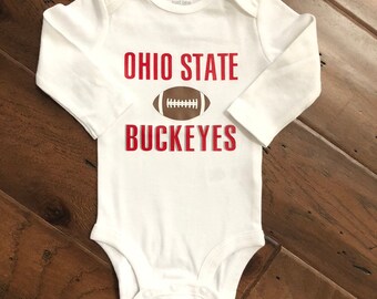 Ohio State Football/College Football Baby/Ohio State Baby/Buckeye Baby/Baby Shower Gift/Gender Neutral/Football Dad