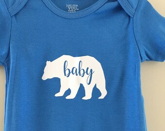 Baby Bear Bodysuit/Mama Bear and Papa Bear/Baby Boy Gift/Expecting a Baby Boy/Baby Shower Gift Idea/New Baby Outfit/Sprinkle