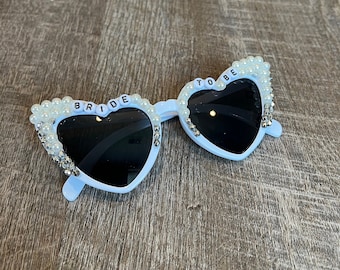 Bride to Be Heart Beaded Sunglasses