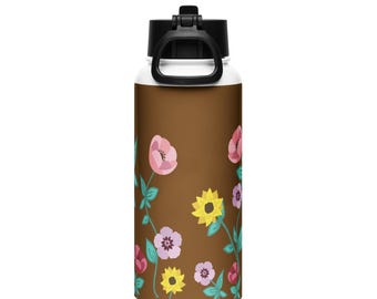 Eras Tour Piano Stainless steel water bottle with a straw lid