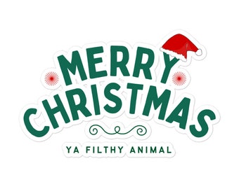 Home Alone Merry Christmas Ya Filthy Animal Sticker