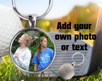 Personalized Golf Photo Keychain - Sports Gift