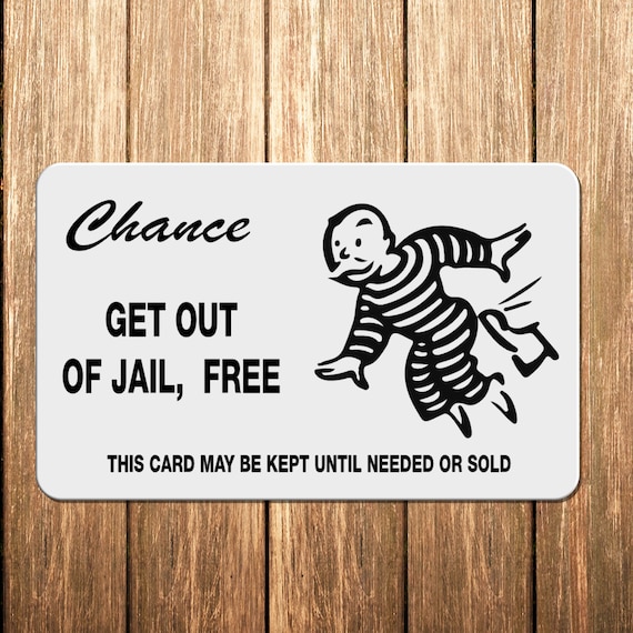 the binding of isaac get out of jail free card Get out of jail free card, Funny gag gift wallet card