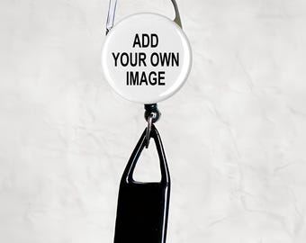 Lighter leash, clip, retractable lighter holder with custom image, design or logo