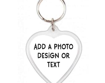 Custom Heart Photo Keychain – Double Sided Acrylic Keepsake