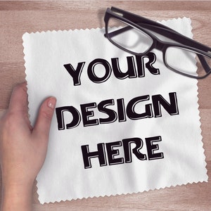 Personalized lens cleaning cloth for glasses or phone screen, use as promotional items or gifts