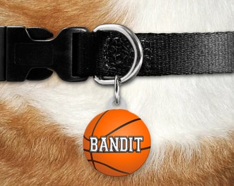 Personalized Basketball Dog Tag, Custom Pet ID, Sports Design
