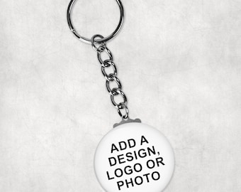 Custom button key-chains - 1.5 inch - Add photo, design