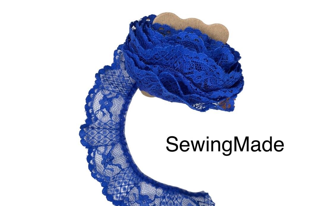 Royal Blue Ruffled Lace Beautiful Lace Vintage Lace - Etsy
