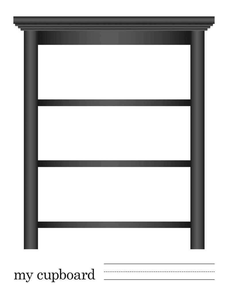 Creative Coloring Sheet My Cupboard Instant Download PDF Etsy