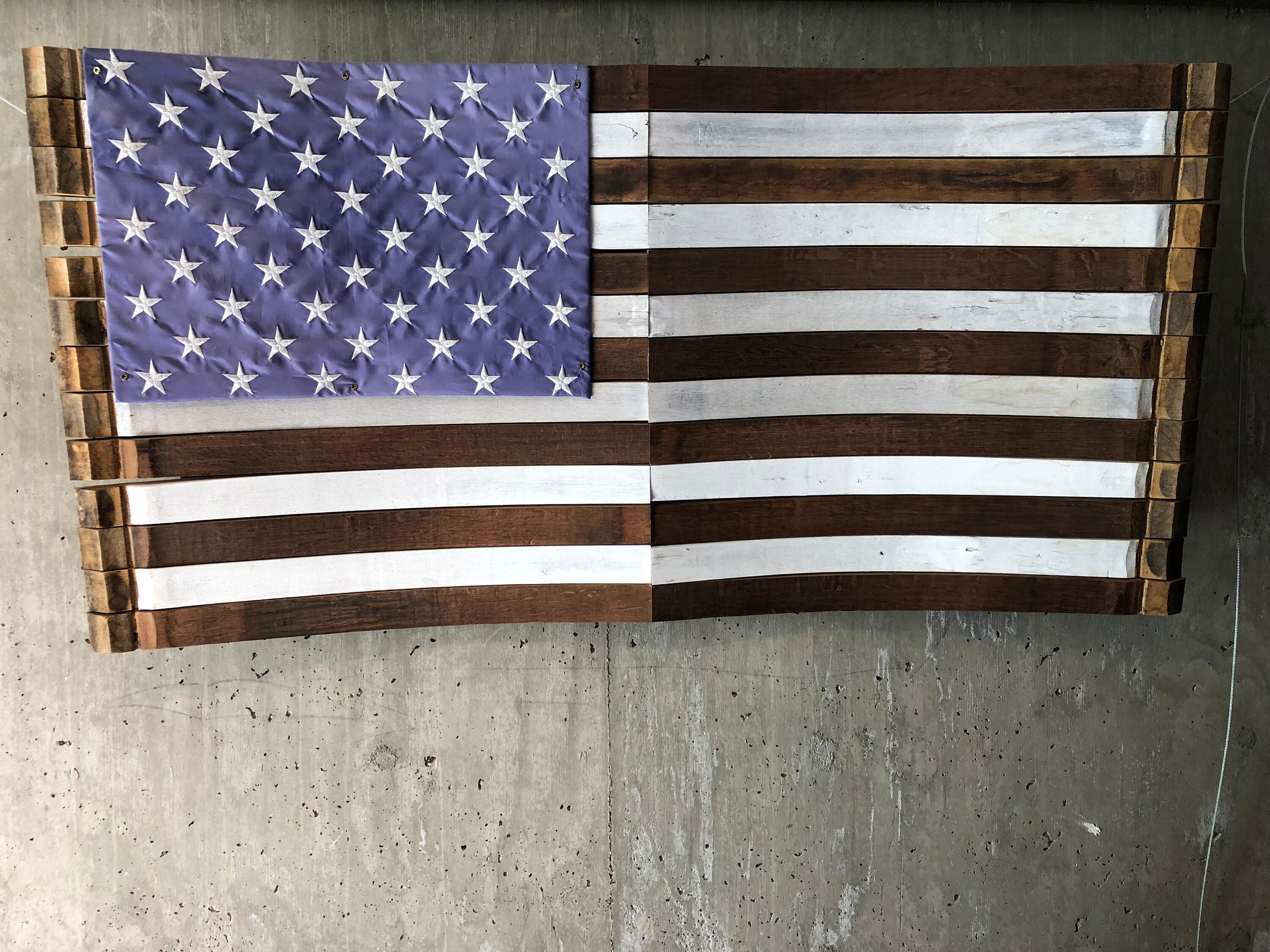 Wine Barrel American Flag Etsy