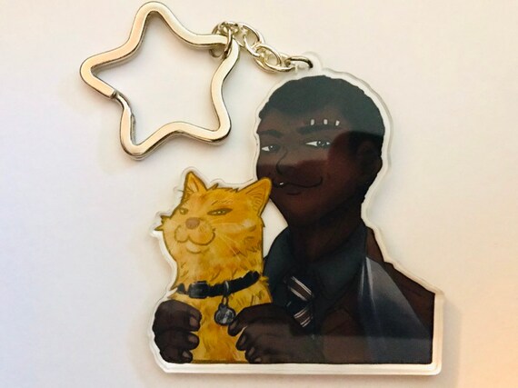 goose the cat keychain