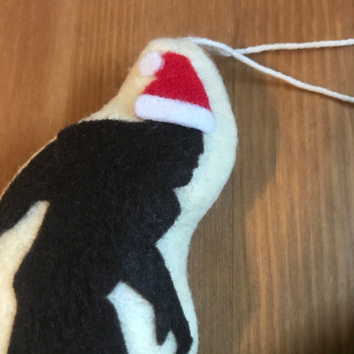 Yeti Santa & Holiday Tree Ornament Set of 3 Embroidery Etsy