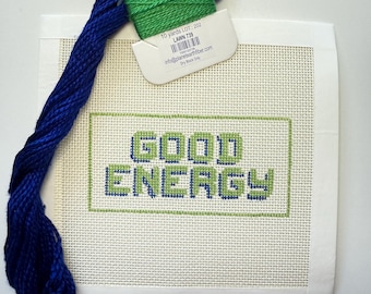 Good Energy Bag Charm Needlepoint Canvas