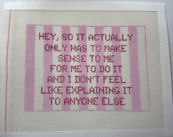 365 Buttons Funny Needlepoint Canvas