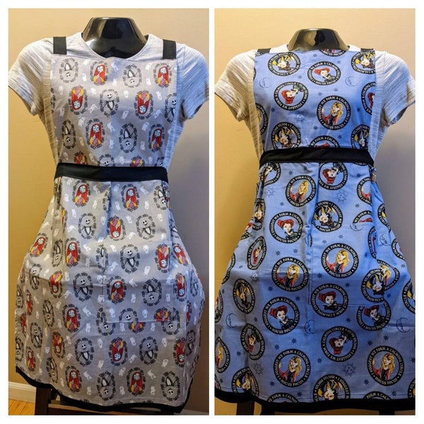 Ladies Apron with Towel Clip On Ability, multiple pattern options