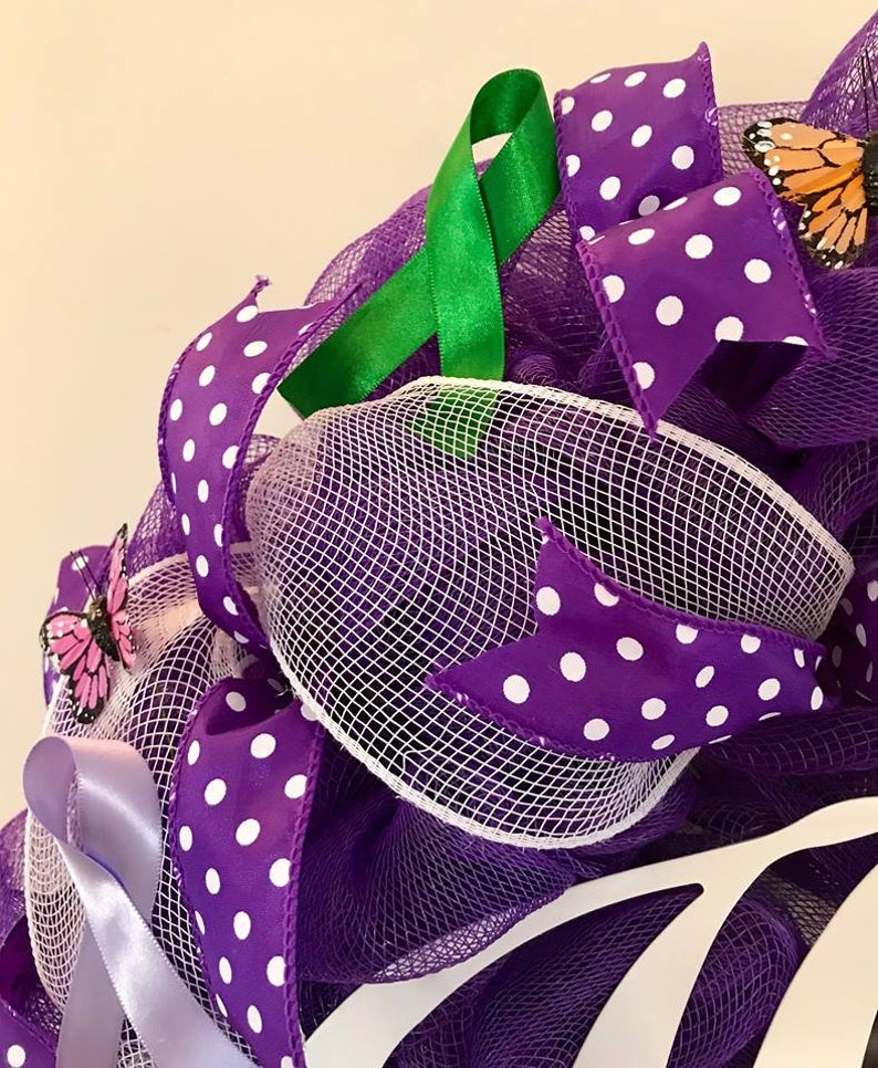 Cancer Wreath Awareness Ribbon Wreath Hope Wreath