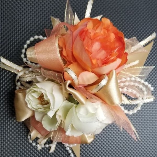Silk Flower Corsage Etsy