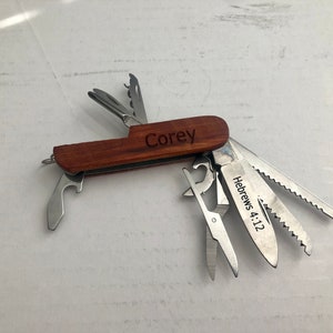 Custom Engraved Swiss Army Knife | Quality swiss army knife | Personalized knife | Camping tool | Engraved Utility Knife | Groomsmen gift