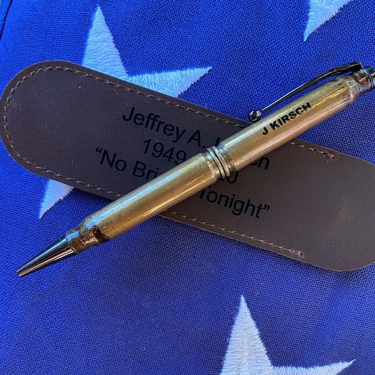 Personalized Leather Pen Sleeve Custom Engraved Leather Pen Etsy