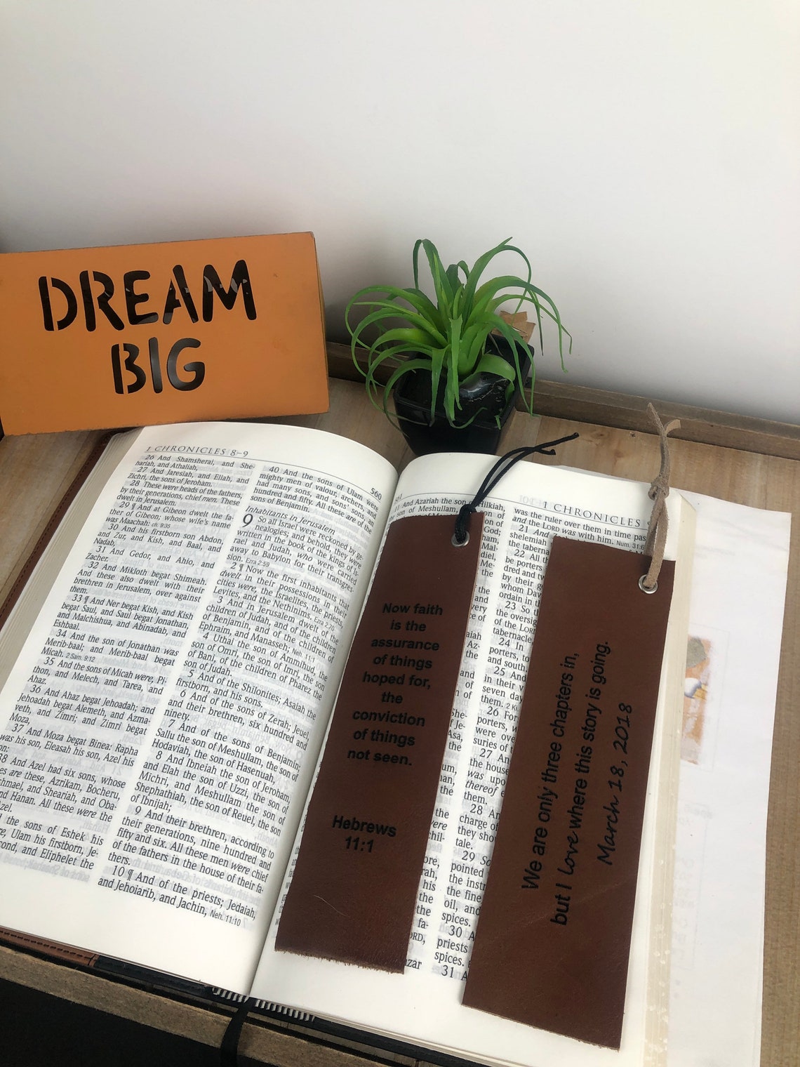 Leather Bible verse bookmark gift created custom just for you Etsy