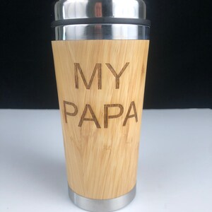 Personalized Wood Coffee Tumbler Wooden coffee travel mug personalized mug custom travel mug create your own coffee cup image 9