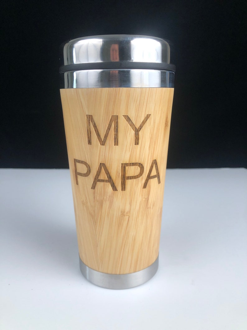 Personalized Wood Coffee Tumbler Wooden coffee travel mug personalized mug custom travel mug create your own coffee cup image 9