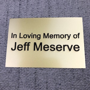 Personalized Gold Name Plates or Silver name plates |  Trophy plaque name plate | Custom plaque name plate | Gold and Silver plaque