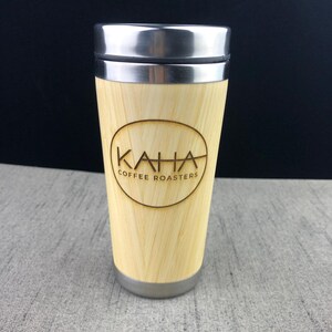 Personalized Wood Coffee Tumbler Wooden coffee travel mug personalized mug custom travel mug create your own coffee cup image 5