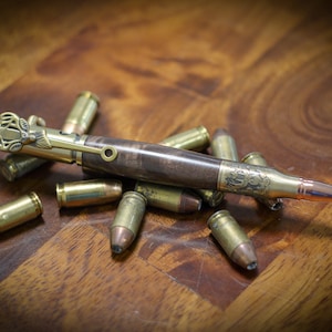 Hirsch jäger füllfeder, 30 Cal Bolt Action arbeit, Hirsch jäger füllfeder, punzierstift für jäger, punzierstift für jäger, geschenk für jäger
