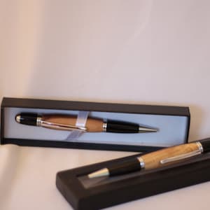 Holy Land Pen with Bethlehem Olive wood is a great gift for Christians!  Custom made pen with Holy land wood.  Pastor appreciation gifts!