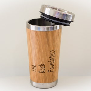 Personalized Wood Coffee Tumbler Wooden coffee travel mug personalized mug custom travel mug create your own coffee cup image 7