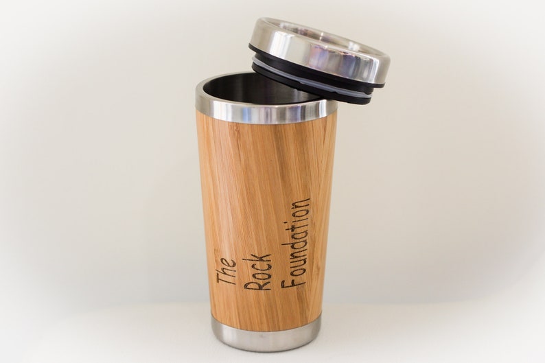 Personalized Wood Coffee Tumbler Wooden coffee travel mug personalized mug custom travel mug create your own coffee cup image 7