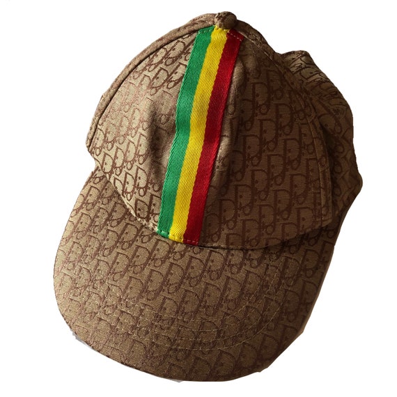 DIOR RASTA Y2K MONOGRAM Baseball Cap Brimmed Hat w