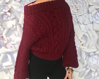 Bordeaux Merino Wool Pullover
