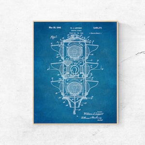 INSTANT DOWNLOAD - Traffic Signal Patent Print, Traffic Light Print, Stop Light Download, Vintage Patent Print, Steampunk, Printable Art