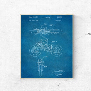 INSTANT DOWNLOAD - Motorcycle Patent Print Blueprint, Bike Decor, Motorcycle Decor, Digital Download, Motorcycle Printable Art, Vintage