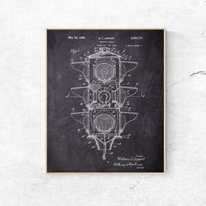 INSTANT DOWNLOAD - Traffic Signal Patent Print, Traffic Light Print, Stop Light Download, Vintage Patent Print, Steampunk, Printable Art