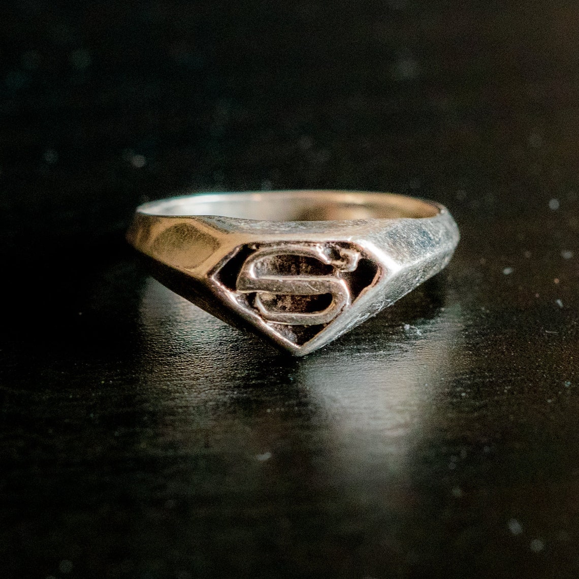 Sterling Silver Superman ring size 9 | Etsy