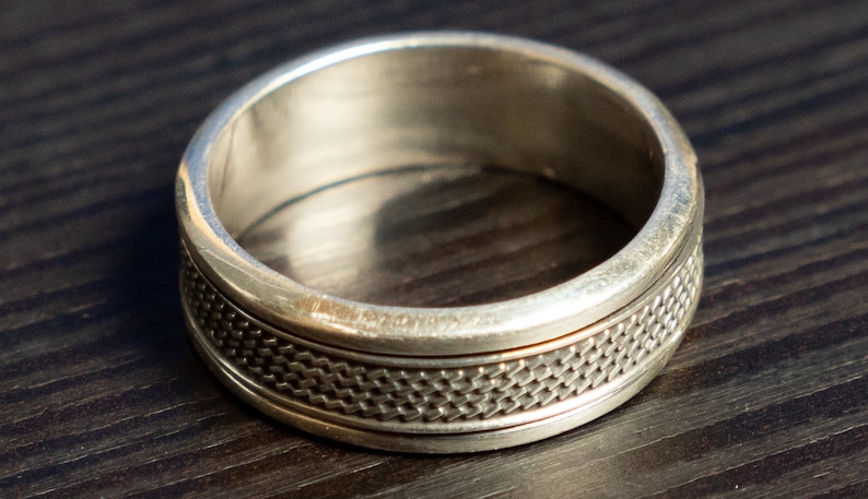 Intricate Sterling Silver band size 15