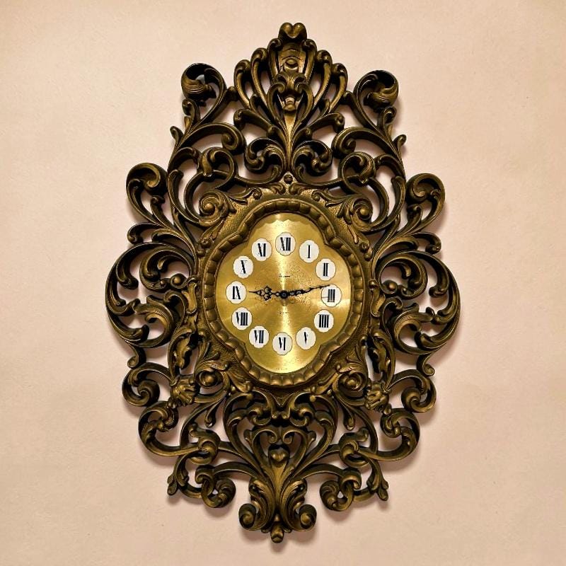 時計　アンティーク　ビンテージ　BURWOOD社製ウォールクロック Burwood clock - Etsy 日本