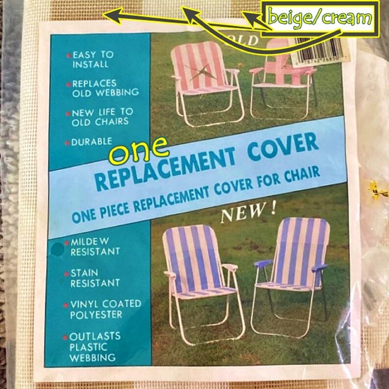 Lawn Chair Replacement Cover for One Chair Patio Outdoor Beach Pool