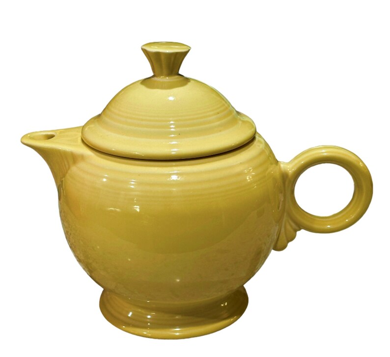 Vintage Fiestaware Pale Yellow Teapot & Lid Homer Laughlin 5 Etsy
