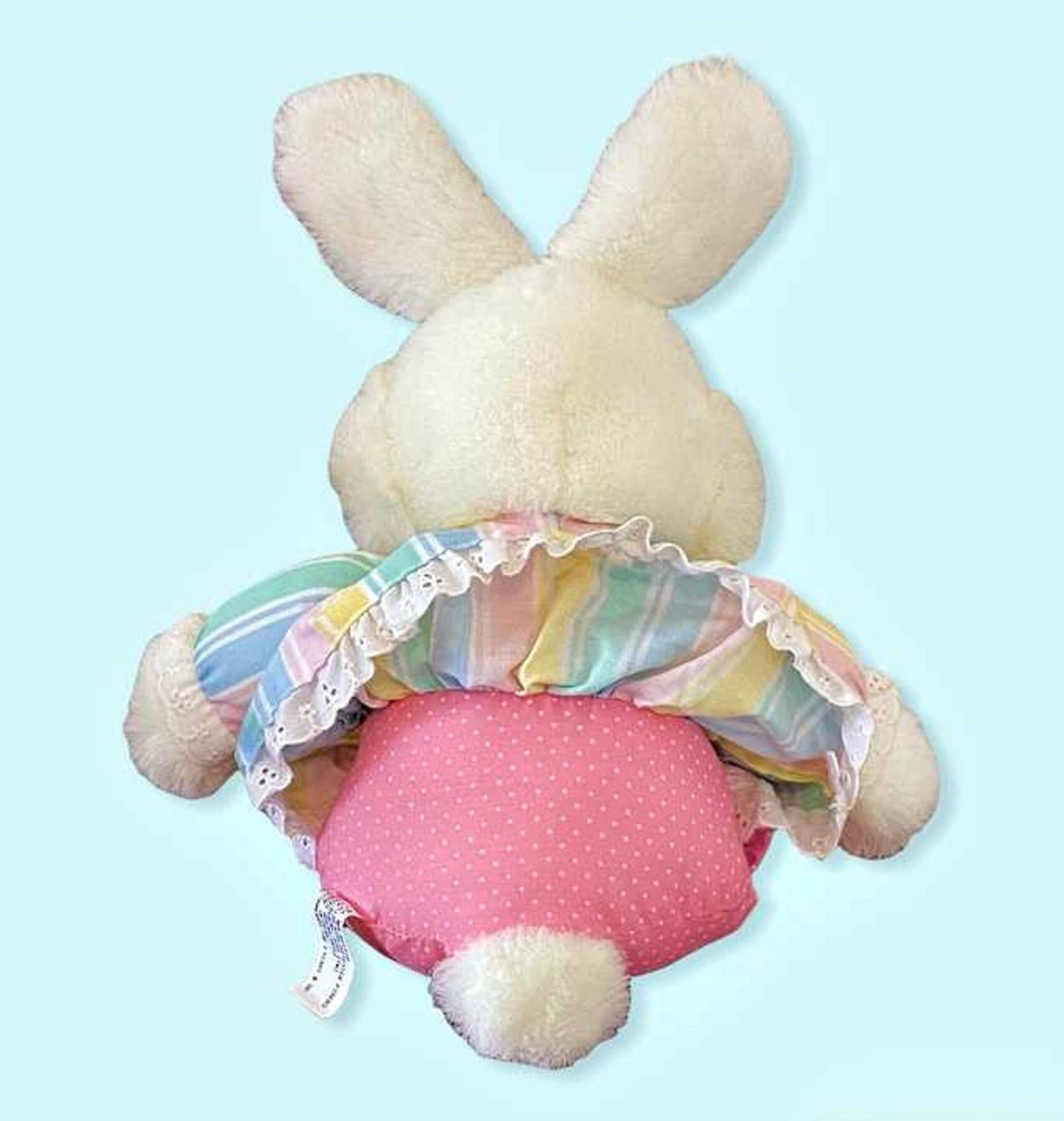 ヴィンテージ 1990 年代 ホワイト イースター バニー ウサギ 15 インチ