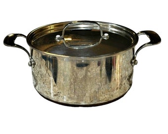 Revere Ware 5,5 QT Quart Edelstahl flacher Kupfer-Scheibenboden Heavy Duty Chef's Request 2003 Schwer zu finden