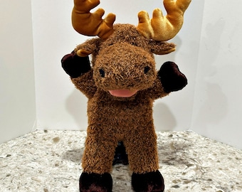 Vintage Mary Meyer Moose Hand Puppet Plush 16 Inch Stuffed Animal Toy 2001