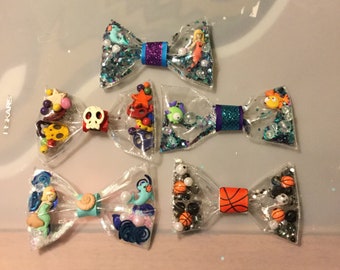 Customizable/Fillable Hair Bow or Bow Tie (Mermaids,Fish,Basketball,etc.)