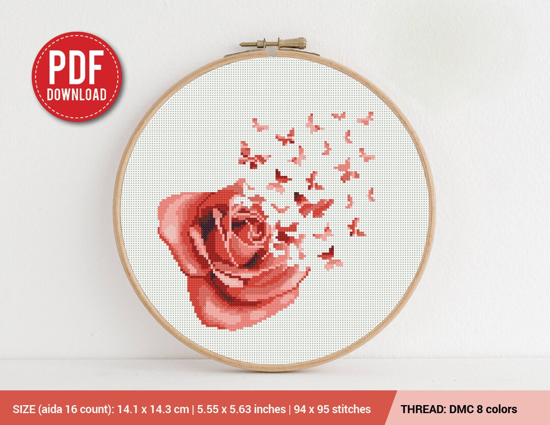 Stitched Embroidery Design Free Rose – Daily Embroidery