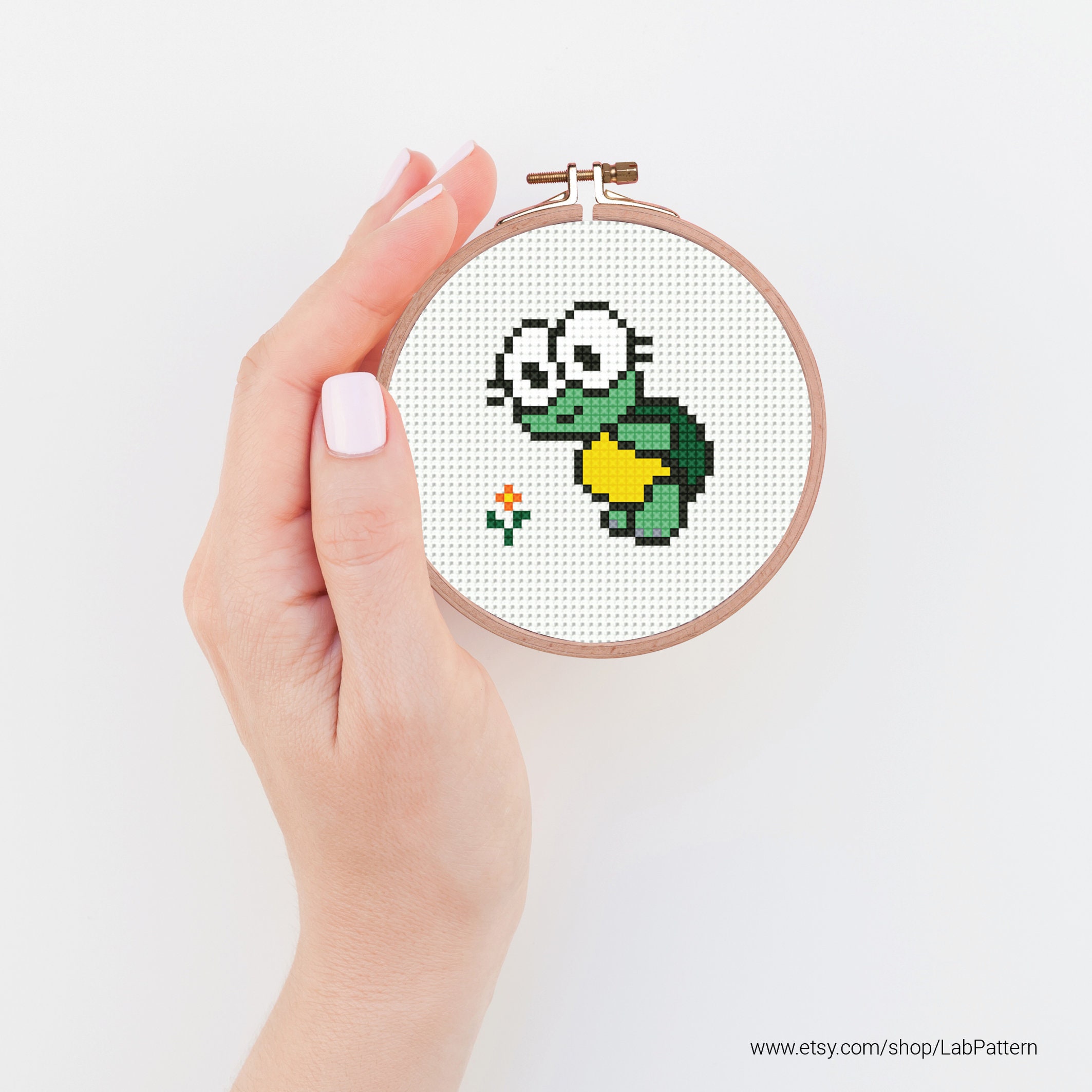 Kruissteekpatroon minischildpad, borduurmotief voor beginners (pdf) - Etsy  België, image size:2126x2126