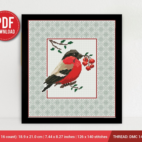Red Bird Designs Cross Stitch Etsy